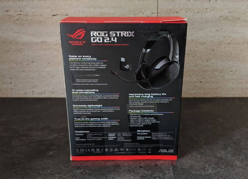 ROG Strix Go 2.4, Headsets & Audio