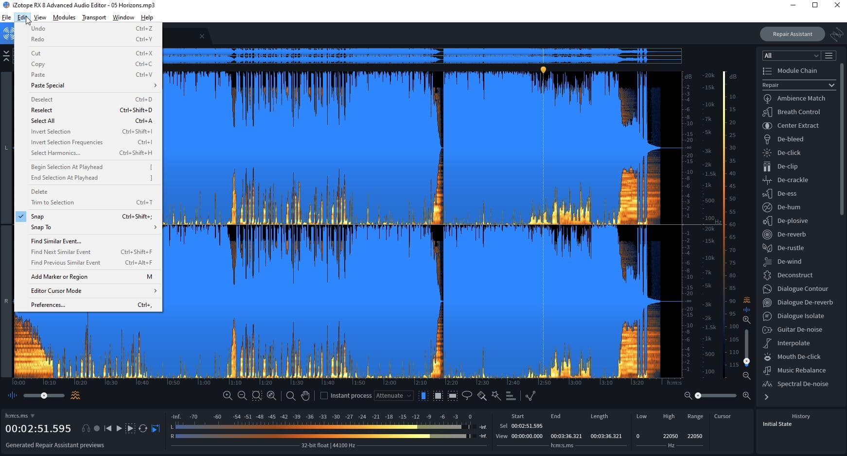 2020 11 19 11 58 12 iZotope RX 8 Advanced Audio Editor 05 Horizons.mp3