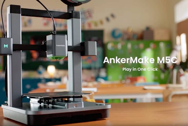  AnkerMake M5C 3D Printer, 500 mm/s High-Speed Printing, All-Metal  Hotend, Supports 300℃ Printing, Control via Multi-Device, Intuitive, 7×7  Auto-Leveling, 220×220×250 mm Print Volume : Industrial & Scientific