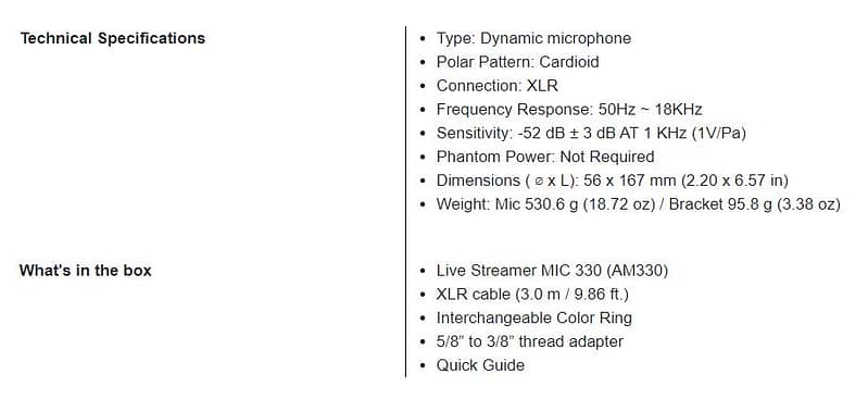 2021 08 05 09 27 18 Live Streamer MIC 330 AM330 Product AVerMedia AVerMedia Live Streamer Mic 330 Review