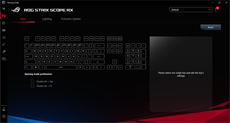 2020 11 19 11 16 04 ARMOURY CRATE ASUS ROG Strix Scope RX Mechanical Gaming Keyboard Review