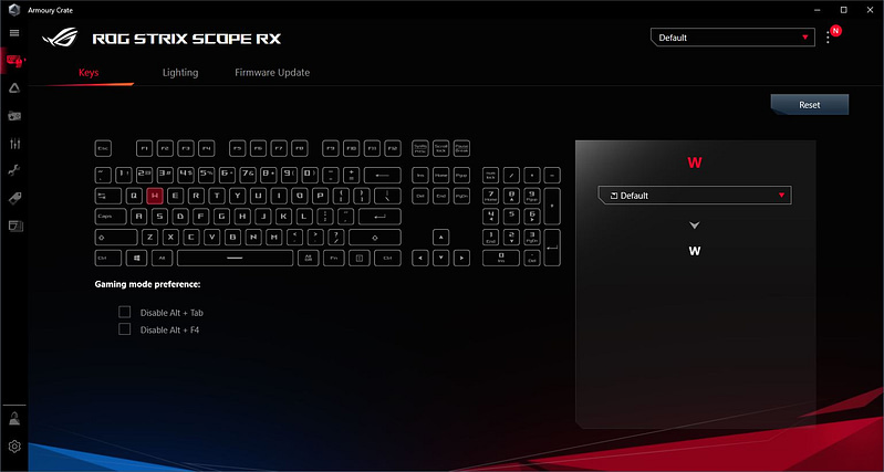 2020 11 19 11 16 10 ARMOURY CRATE ASUS ROG Strix Scope RX Mechanical Gaming Keyboard Review