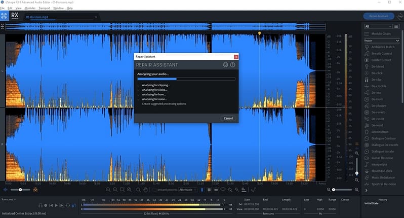 2020 11 19 11 56 56 iZotope RX 8 Advanced Audio Editor 05 Horizons.mp3 iZotope RX 8 Audio Software Review