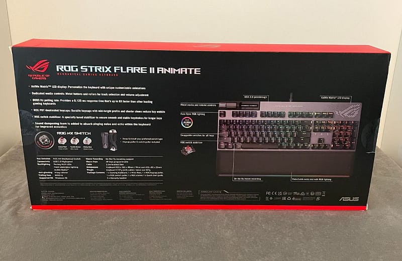 asus strix flare animate keyboard review2 ASUS ROG Strix Flare II Animate Mechanical Keyboard Review