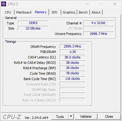 2023 01 31 07 48 37 CPU Z TEAMGROUP T-FORCE Vulcan α DDR5 Review